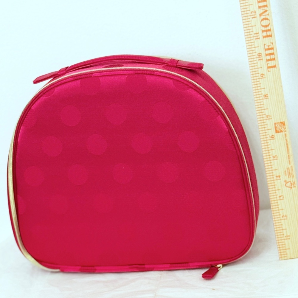 Estée Lauder Travel Make-up Cosmetic Bag Case Red Polka Dot NEW